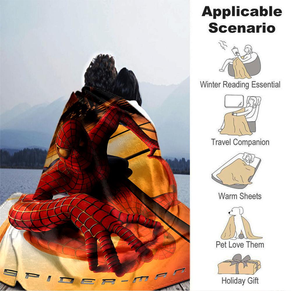 Spiderman Wonder Blanket Soft Throw Blanket For Home Bedroom Bed Sofa Travel Office Solid Christmas Blanket