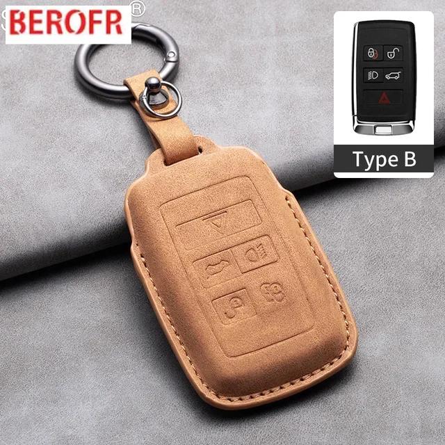 Leather Car Key Case Cover Shell Fob For Land Rover Range Rover Sport Discovery 3 4 Elander 2 Evoque For Jaguar XF XJ XE XJL XF