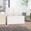 Garden Storage Box White 101 X 50.5 X 46.5 Cm Solid Pine Wood