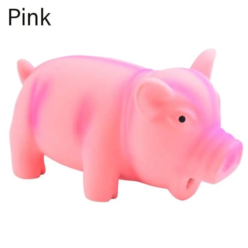 1PC Cute Rubber Sound Pig Grunting Squeak Latex Pet Chew Toys for Dog Squeaker Chew Training Puppy Supplies Pet Products
