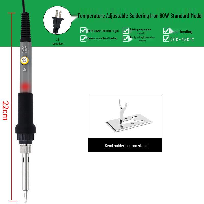Adjustable 60W Electric Soldering Iron Kit with Constant Temperature, 110V/220V, EU/UK/US Standard Welding Tools
