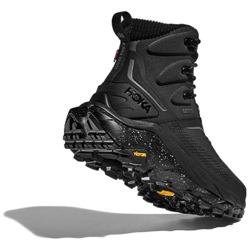 HOKA ONE ONE Kaha 2 Anti-Slip Wear-Resistant High-Top Trekking Shoes Women's Black Sneakers 1155195-BBLC