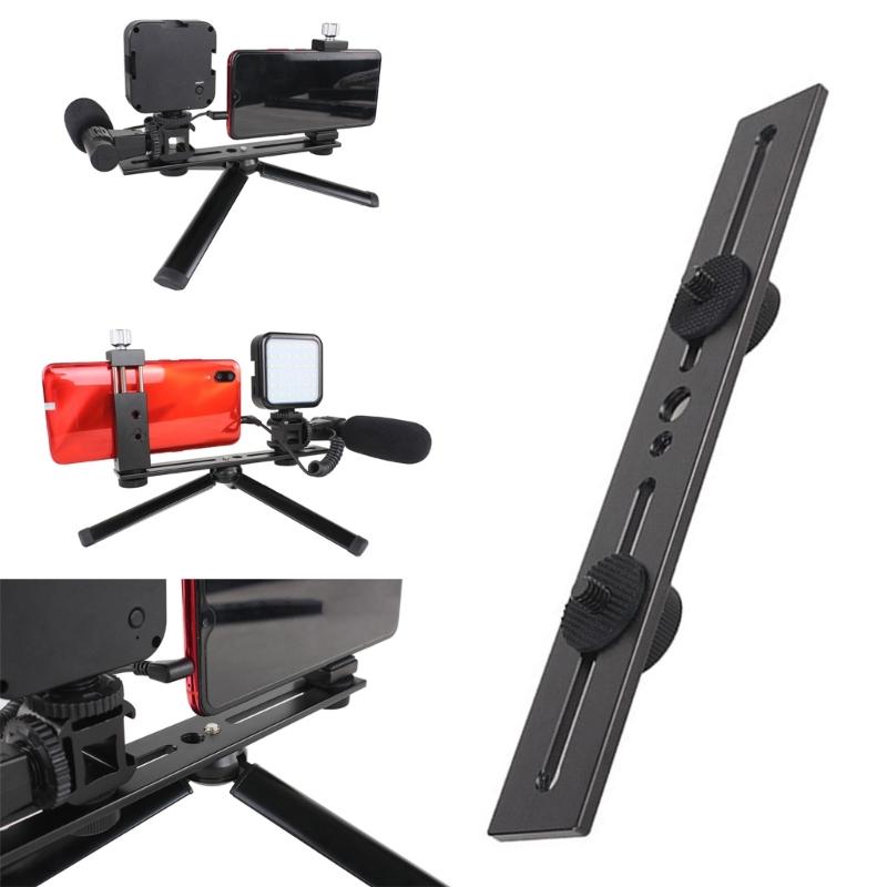 Double-Head Camera Mount Stand Aluminum for Photography Accessories Compatibles Multiple Brands 11.02lbs Support
