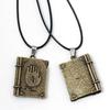 Diary Journal Pendant Necklace for Men Women Vintage Choker Fans Accessories