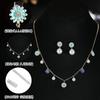 Handmade Floral Pearl Necklace Set Women Pink Blue Flower Design Lightweight Elegant Jewelry Casual Party Wear