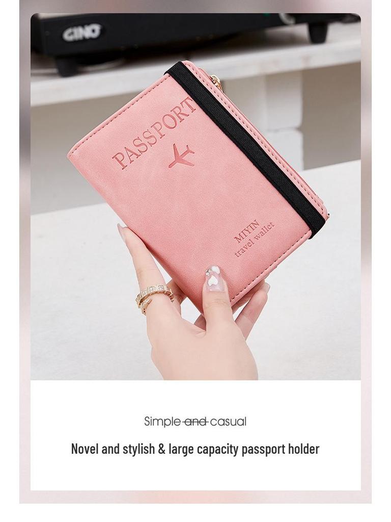 2024 Damen RFID Diebstahlsichere Reisepass-Tasche - Multifunktional, Schlicht, Einfarbig Reisehalter