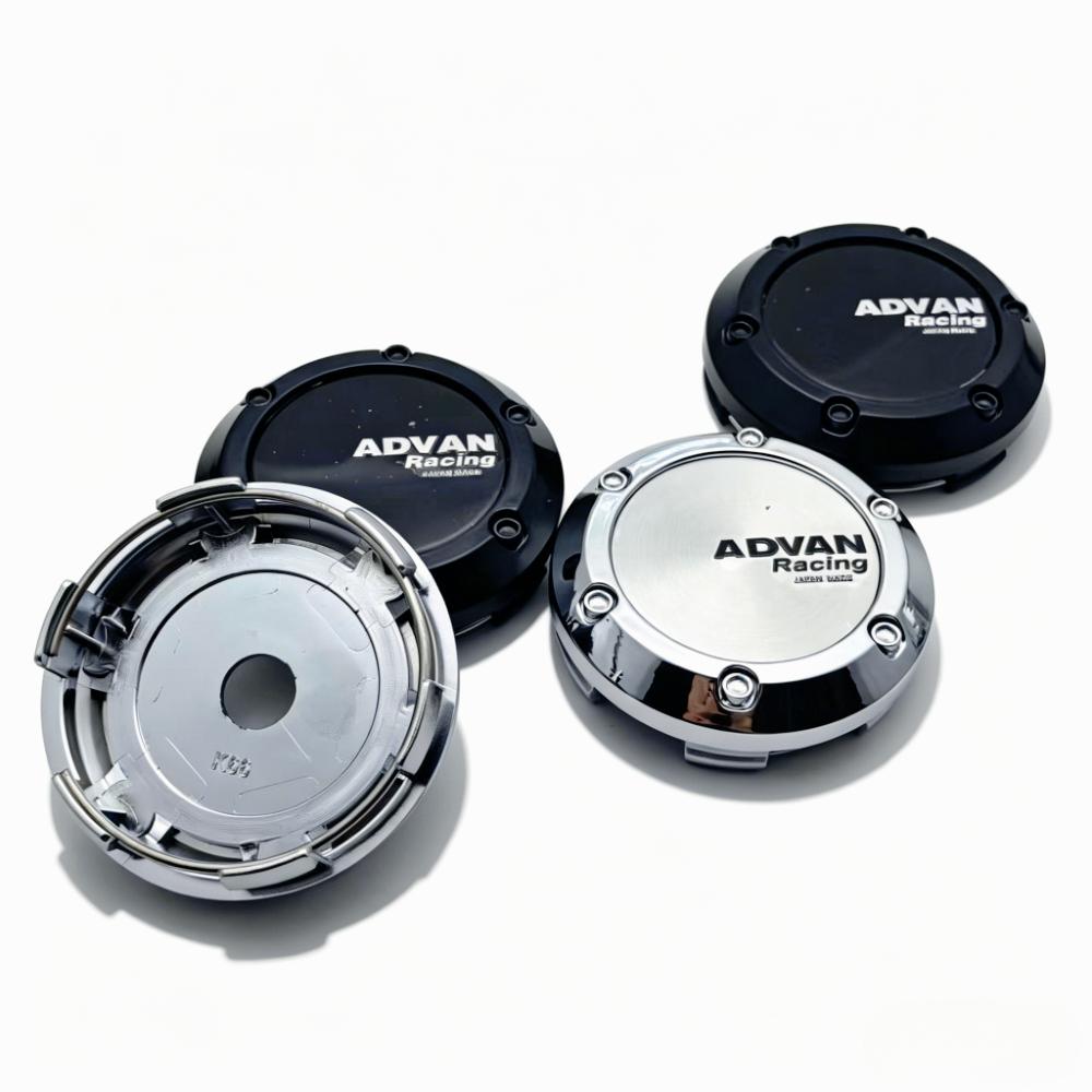 4pcs Advan Racing Logo Badge Emblem Car Wheel Center Caps 66MM Clips 62MM Wheels Hub Cap Rim Hubcaps Dust Cover Car Accessories
