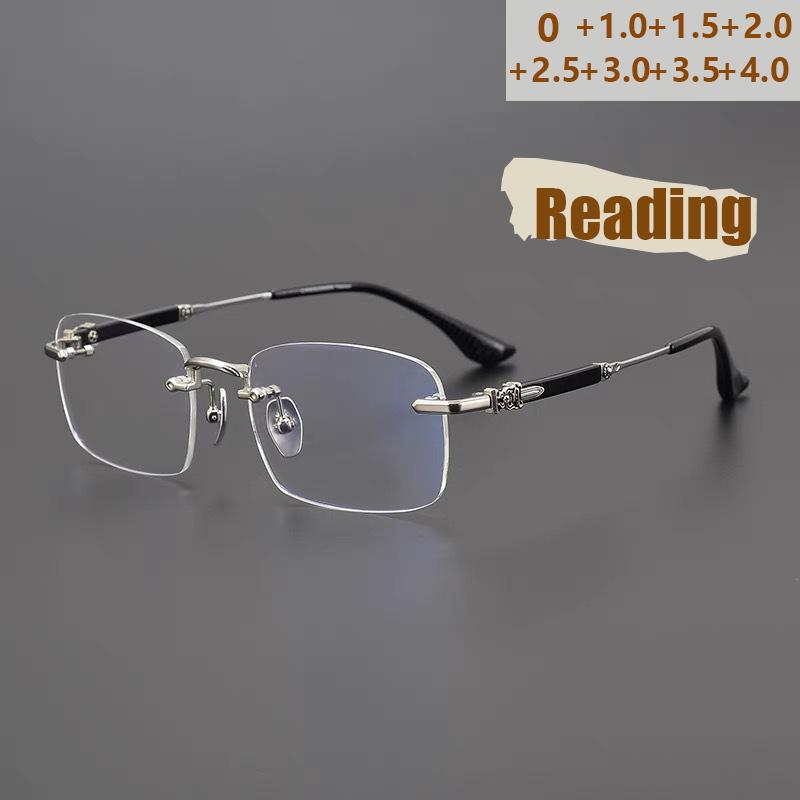 Large Frame Anti-blue Light Reading Glasses Ultra-light Fashion Trendy Glasses Frame Slimming Reading Glasses JH262