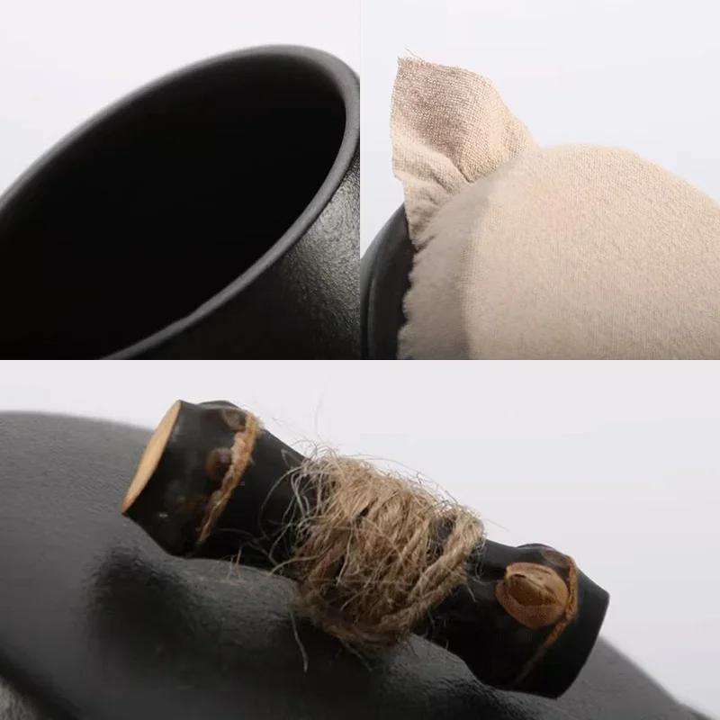 Keramik Feuchtigkeitsdichter Versiegelter Behälter Teebehälter Organizer Heimaufbewahrungsbehälter Retro Schwarz Keramik Feuchtigkeitsdichte Versiegelte Dose Teedose