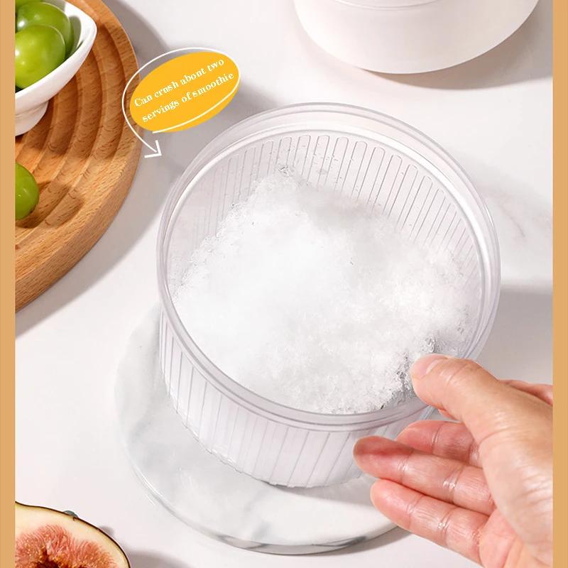 Food Grade Manual Shaved Ice Machine Portable Hand-cranked Ice Crusher Machine Ice-making Box Business & Household Kitchen Tools