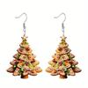 CAOSHI Newly Designed Christmas Pendant Earrings for Women Chic Cartoon Cookie Christmas Tree Design Delicate Gifts Accessories