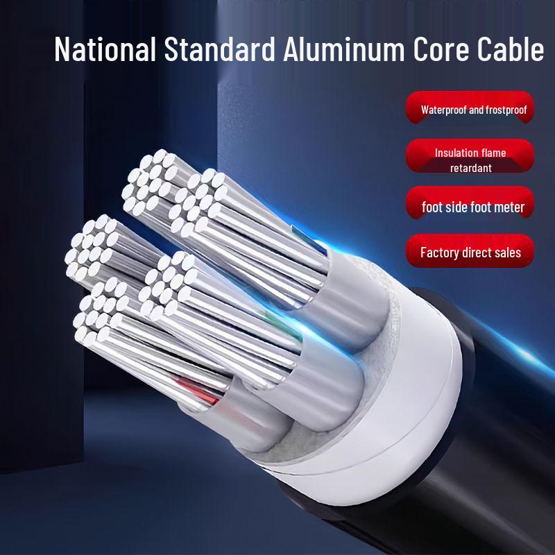 Aluminum Core National Standard YJLV Cable: 4-Core (3+2), 10/16/25mm² Three-Phase Overhead/Buried Cable