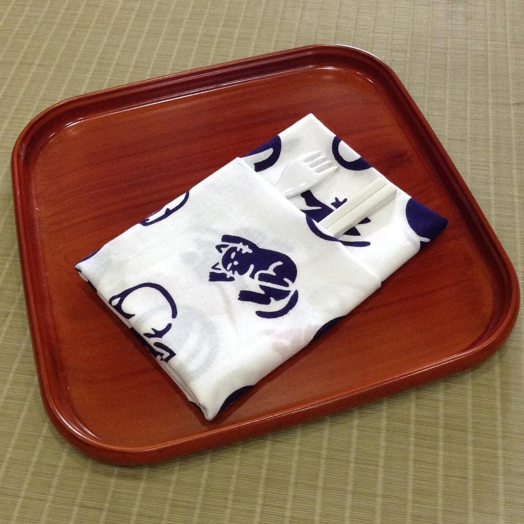 Edoten Tenugui Hand Chusen with Made in Original Onion Design Towel, (Dyed Niwa-zome) - 100% Cotton, Japan, (White)