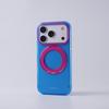 Translucent For MagSafe Frosted Phone Case For iPhone 17 17Pro Max 16 pro max 360 Rotating Bracket Wireless Charging Matte Cover