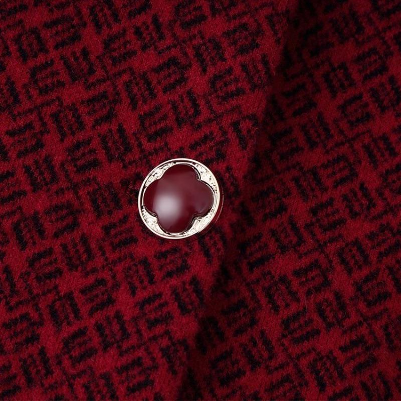 Winter coat women's new clothing fleece clothes woolen coat old lady