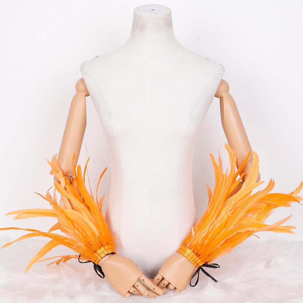 Large Feather Bracelet Cuffs for Halloween & Christmas Costumes