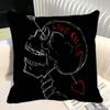 Simple Skull Love Married In Love Pillow Case Square Pillow Bedroom Sofa Leisure Comfort Cushion Car Home Decoration