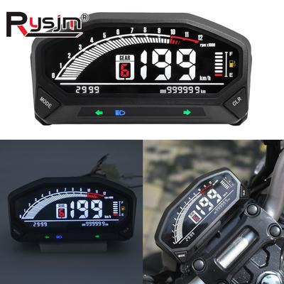 12V Universal Motorcycle LCD Speedometer Digital Speed Meter RPM Tachometer Fuel Gauge Speed Display For 1,2,4 Cylinders