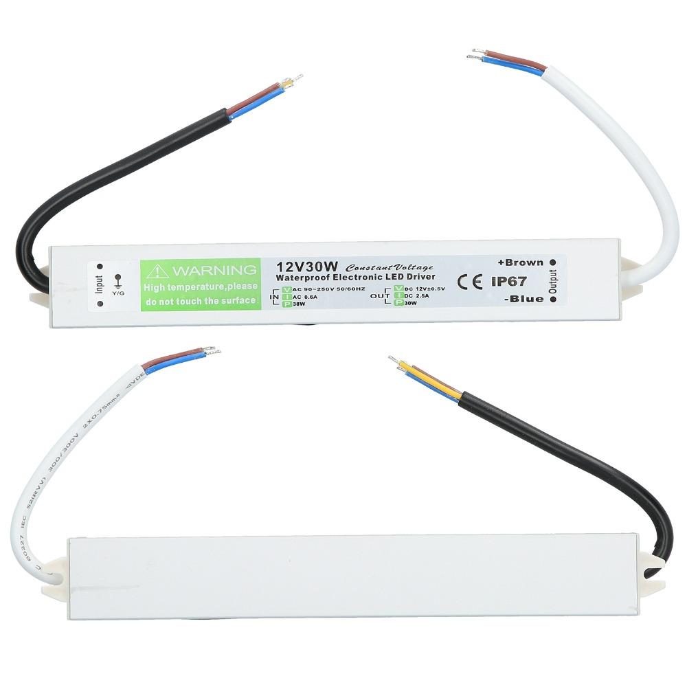 AC90-250V Input Waterproof Power Supply 30W LED Driver Transformer  Low Voltage Applications