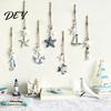 Wooden Ocean Hanging Ornament Starfish Decoration, Nautical Coastal Wall Ornament, Seaside Inspired Decor Theme Art for Home Beach Lake House