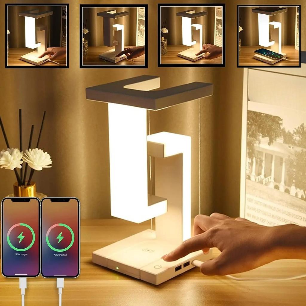 LED Desk Lamp Suspended Lamp Wireless Charging Romantic Home