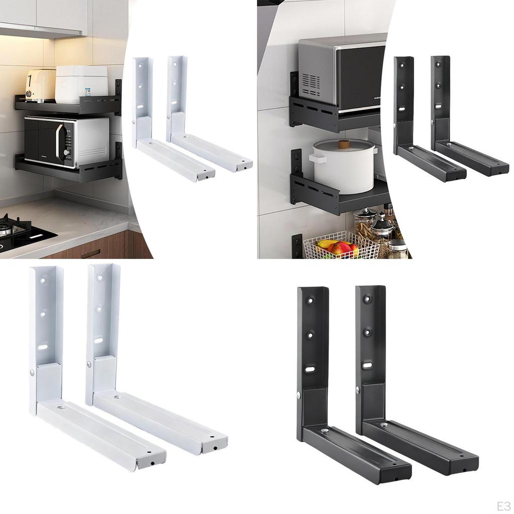 Mikrovågsfäste Vikbart Utdragbart Ugnsväggställ för Hem Hotell