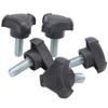 5pcs Plastic Triangular Handle Screw Knob Tightening Screw Set Accessory M10 25mm