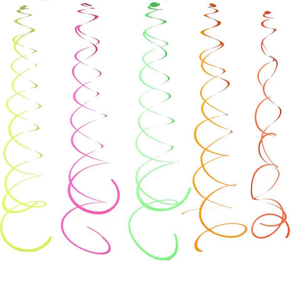 Fluorescent Happy Birthday Banner with Stars - Party Decoration