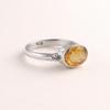 Yellow Citrine 925 Sterling Silver Ring, Minimalist Bezel Gemstone Ring, Handmade Minimalist Bohemian Jewelry