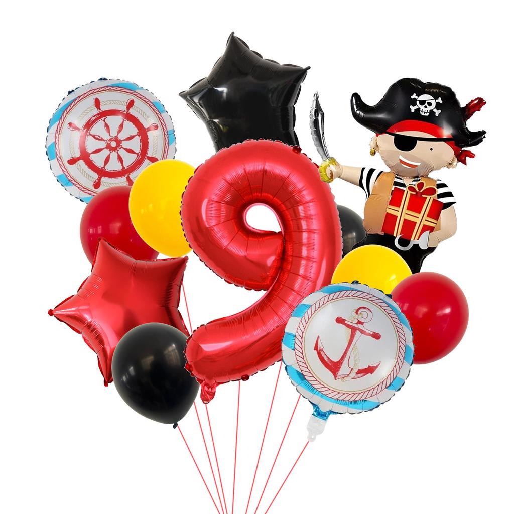 Pirate Aluminum Film Balloon Set Children'S Ocean Birthday Party Balloon Venue Arrangement Digital Balloon