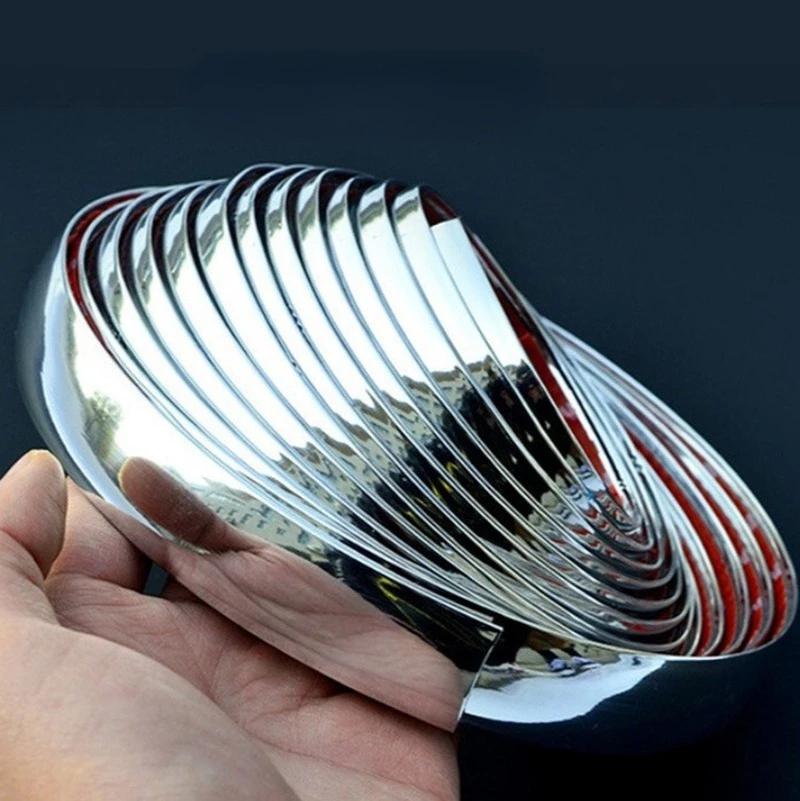 3M/5M Exterior Car Chrome Body Strip Bumper Auto Door Protective Moulding Styling Trim Sticker Automobile Window Door Decoration