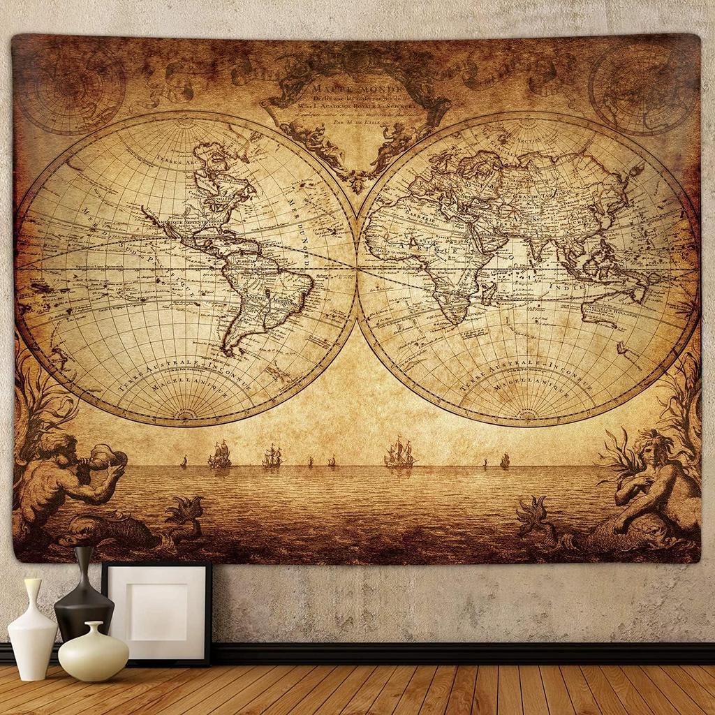 Tapestry old world map