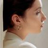 Female Curved Minimalist Cold Style Earrings