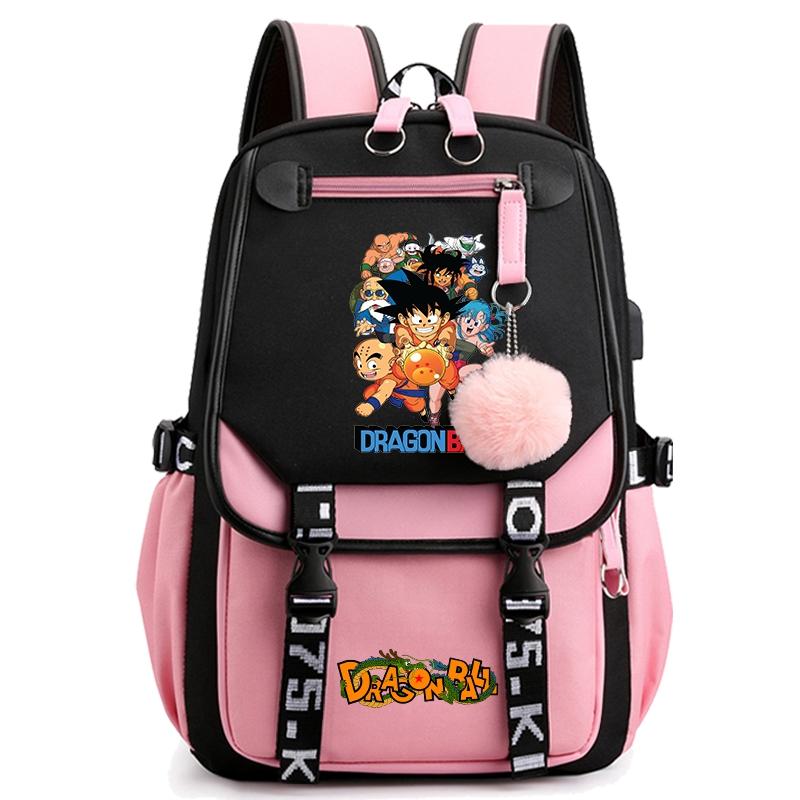 Anime Dragon Ball Backpack for Women Canvas Laptop Bag Back To Schoolbag for Teenager Girl Schoolbag Women Travel Bag Mochila