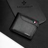 Baellerry Men Fashion Tri-fold Wallets Vintage Design Business ID Card Holder Zipper Coin Purse