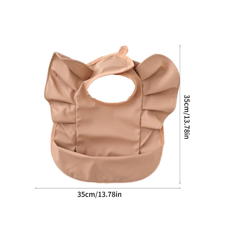Niedliches Lätzchen in Form einer fliegenden Ärmel mit wasserdichter Schicht, verstellbares Spucktuch für Baby 6-36 Monate