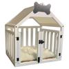 Solid Wood Indoor Pet Kennel: Removable, Washable Dog House and Cat Bed for Small Breeds (Corgi, Teddy) - Four Seasons Use