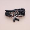 COAI Tibetan Onyx and Red Tiger Eye Nepalese Protection Good Luck and Power Stone for Men and Women 108-Bead Stones, Stones, Evil-Proof