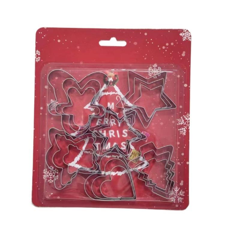 Christmas Cookie Cutters Set, 18 Piece Stainless Steel Holiday Cookie Baking Tools Gingerbread Man Snowflake Christmas Tree Hear Star Angel Shapes