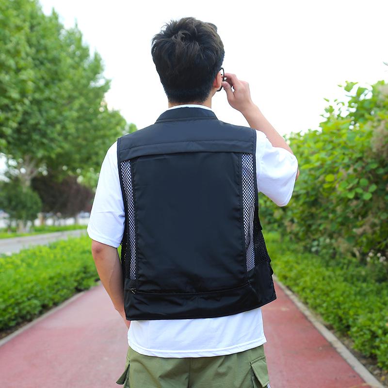 Men's Breathable Multi-Pocket Outdoor Vest for Fishing, Photography, and Workwear