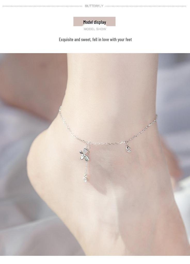 Japanese Korean Fashion Women's Anklet - High-End Simple Forest Style Cute Leg Chain