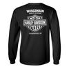 Harley-Davidson Men's Street Long Sleeve Cotton Crew Neck Shirt, Black