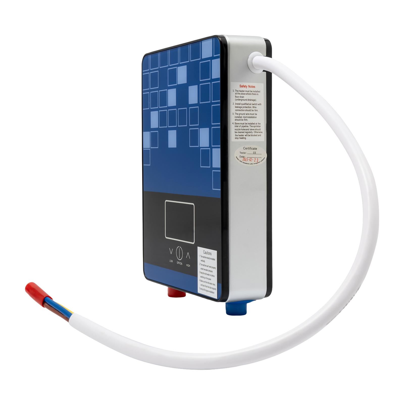 

4500W Electric Instant Hot Water Heater Tankless Boiler On Demand Bath Shower чёрный