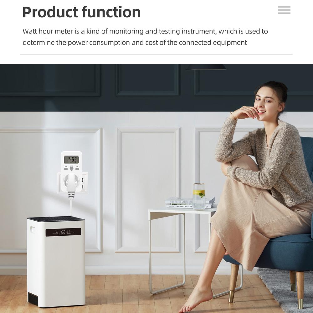 230V 16A Digital Power Meter Energy Meter Wattmeter Electricity Test Measuring LCD Socket EU UK AU US BR FR IT TH Plug Optional