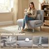 Adjustable Back Futon Sofa Chair - Grey