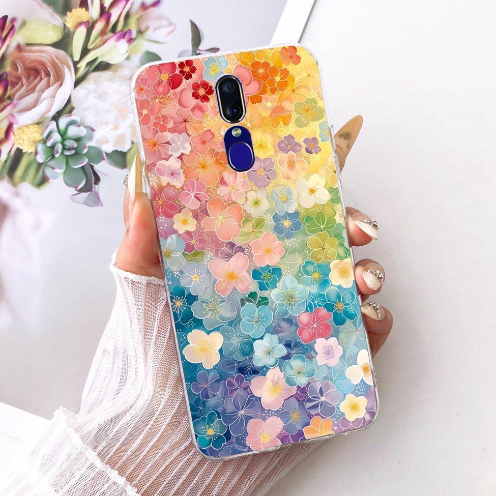 For Oppo F11 Case Cover Luxury Butterfly Love Fashion Flowers Cool Painted Phone Casing For Oppo CPH1913 CPH1911