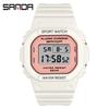 Sanda Square Single Display Movement Electronic Watch Multi-Function Luminous Waterproof Outdoor Sports Student Watch
