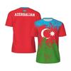 Maglietta da calcio Azerbaigian da uomo Girocollo Maglietta Oversize Stampa 3D Moda Manica Corta T-shirt Estive Sportive Magliette da Calcio