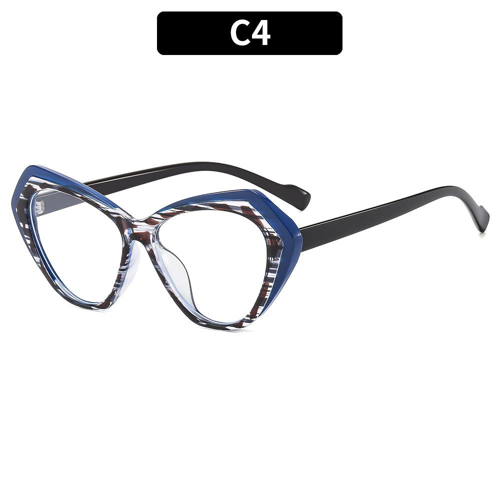 Irregular Cat Eye Reading Glasses Double Colors Frame Ultralight Computer Presbyopia Eyewear Spring Hinge Women'S Glasses