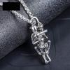 Crow Jewelry Skull Pendant Titanium Steel Men's Necklace - European & American Fashion Statement